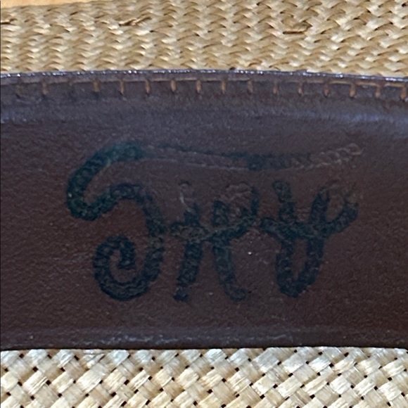 Tan Straw Cowboy Hat and leather interior band- rustic look by design - Picture 9 of 16